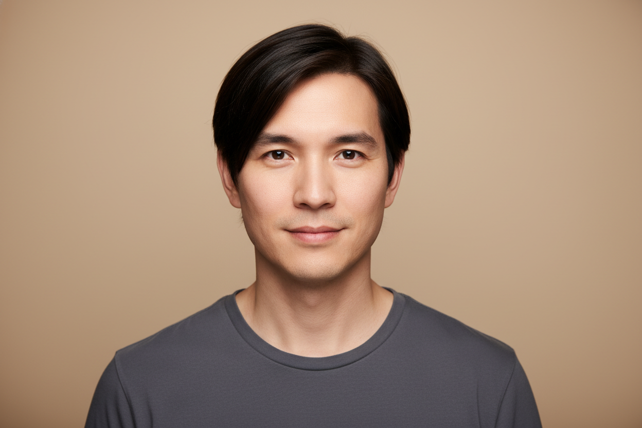 straight hair man no product